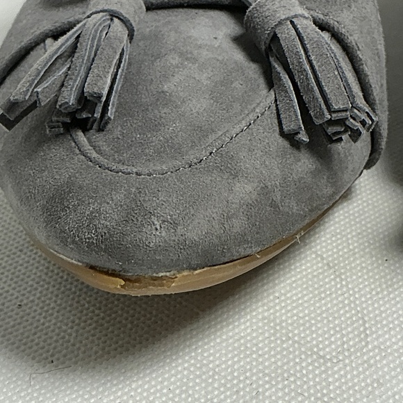Talbots Gray Suede Tassel Loafer Flats Leather Women’s Size 5 - Picture 5 of 13